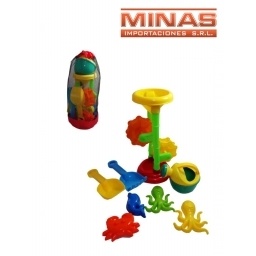 JUGUETE PARA PLAYA EMBUDO MOCHILA RED 44 X 18 CM