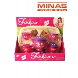 SET DE TE 12 PCS, CON  BANDEJA,36 CM X 31 CM,