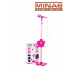 MICROFONO DE PIE CON REPRODUCTOR DE MUSICA.