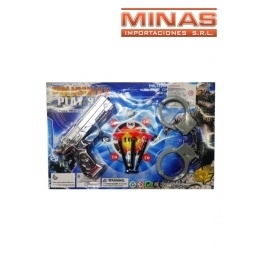 SET DE PISTOLA Y ESPOSA DE POLICIA