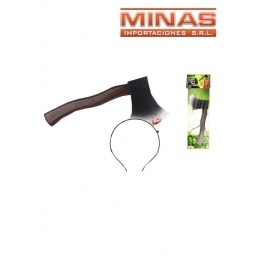 TIARA PARA HALLOWEEN ,HACHA CON SANGRE.