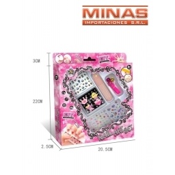 SET DE STICKERS + BRILLOS + LIMA DE UAS + 5 ACC.