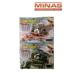 DINO LANZADOR + 5 DARDOS + CAMION.