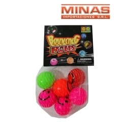 MINI PELOTITAS DE GOMA X 6 UND.