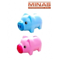 ALCANCIA CHANCHITA X 16 CM, DE PLASTICO.