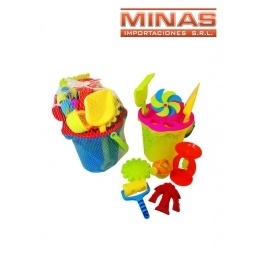 BALDE GRANDE + 9 ACCESORIOS, 42 CM X 20 CM 10 CM.