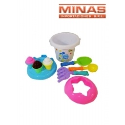 BALDE+ 3 MOLDES DE HELADO + 5 ACC