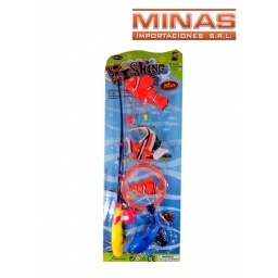 SET DE PESCA, RIL + 4 PECES + CALDERIN.