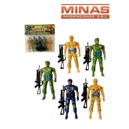 SET DE 5 MILITARES CON ARMAS.