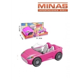 AUTO ROSA PARA MUECAS X 30 CM.