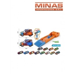 AUTITO X 5.5 CM.DE METAL + LANZADOR.