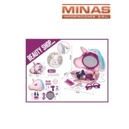 CARTERA UNICORNIO  CON SET DE BELLEZA.