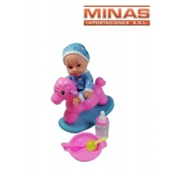 MUECA + CABALL. MECEDOR + 4 ACCESORIOS.