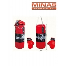 SACO DE BOX DE 0.52 M + GUANTES + CADENA