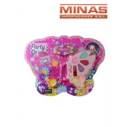 MAQUILLAJE MARIPOSA , SOMBRAS + LABIAL.