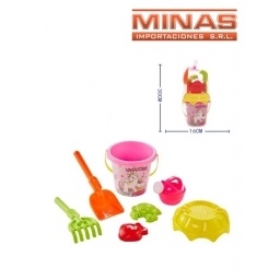 BALDE UNICORNIO + REGADERA + 5 ACC.