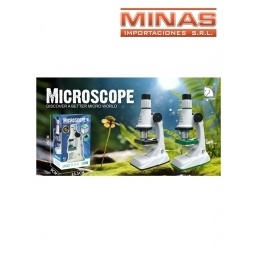 MICROSCOPIO X 25 CM + 10 ACCESORIOS, 3 AUMENTOS.