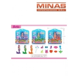 SIRENA CON BASE X 15 CM + 6 ACCESORIOS.