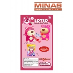 OSO DE GOMA CON CHIFLE X 9 CM.