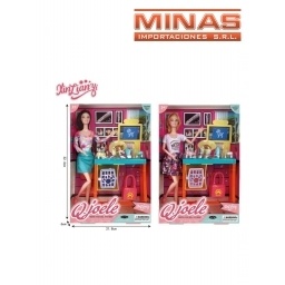 MUECA VETERINARIA, ARTICULADA DE 30 CM + 10 ACCESORIOS.