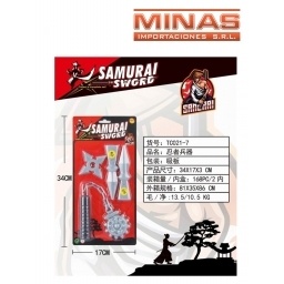 MANGUAL SAMURAI + ESTRELLA + 2 KUNAI.