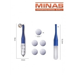 BATE DE BEISBOL DE PLASTICO + 5 PELOTAS.