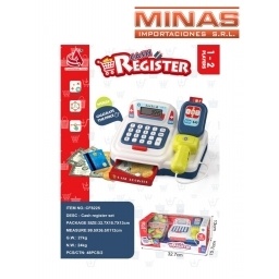 REGISTRADORA DE 16 CM,CON LUZ Y SONIDO + 24 ACCESORIOS.