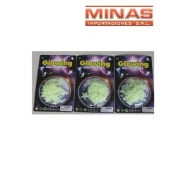 SET DE ESTRELLAS Y LUNAS ADHESIVAS,FLUORESCENTES.