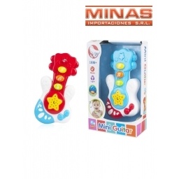 GUITARRA PARA BEB CON LUZ Y SONIDO EN CAJA