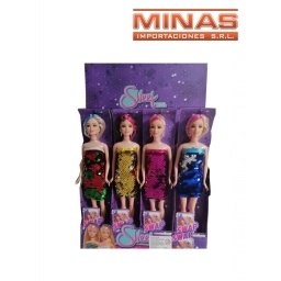 MUECA CON LENTEJUELAS $125 CU X 12PCS.