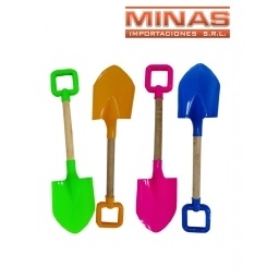 PALA PARA PLAYA MANGO DE MADERA, 45 CM X CM.