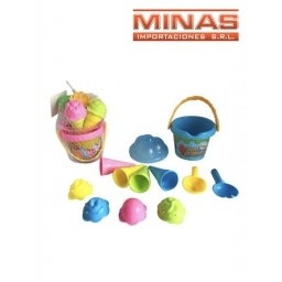 BALDE PARA PLAYA 12 PCS 16 X 16 X  CM