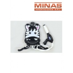 MOCHILA DE AGUA CON PISTOLA ,CEBRA, 36 CM X 30 CM,