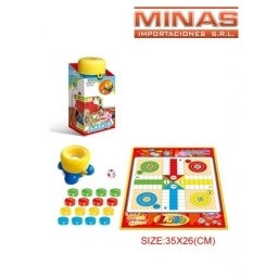 JUEGO DE LUDO CON LANZADOR DE DADOS,35 CM X 26 CM.