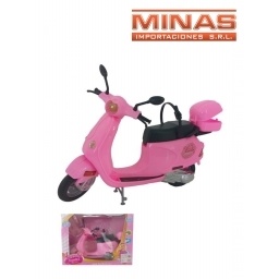 MOTO SCOOTER ROSADA, 33 CM X 25 CM,