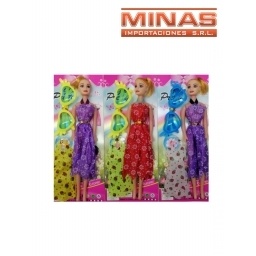 MUECA  X 16 CM + LENTES + VESTIDO.