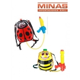 MOCHILA DE AGUA CON PISTOLA ,INSECTOS, 43 CM X 30 CM,