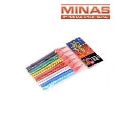 VELAS VOLCAN 15 CM COLOR X 6 UND.