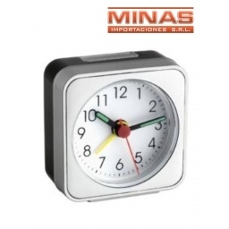 DESPERTADOR CLASICO CON LUZ Y ALARMA PROGRESIVA.