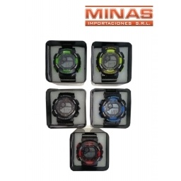 RELOJ PULSERA NIO ANTI-AGUA 5 COLORES SURTIDOS DISPLAY DE 12 PCS