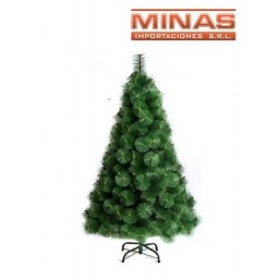 ARBOL PINO VERDE X 120 CM, 80 RAMAS, CON BASE DE METAL.