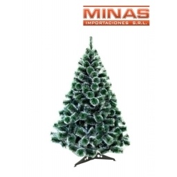 ARBOL PINO NEVADO X 90 CM, 90 RAMAS, CON BASE DE PLASTICO.