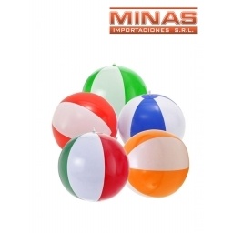 PELOTA INFLABLE DE 40 CM, 6 COLORES.