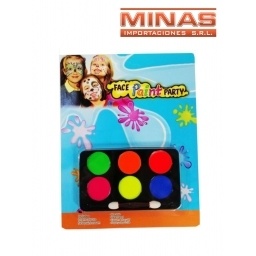 PINTURAS PARA ROSTRO X 6 COLORES.