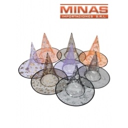 GORRO DE  BRUJAS DE 40 CM,COLORES SURTIDOS.