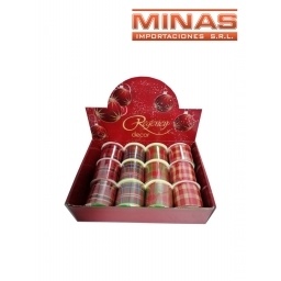 CINTA DE NAVIDAD 6.3CM X 2.7M, 4 DISEOS $95 12 PCS