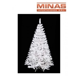 ARBOL STANDARD BLANCO X 120 CM, 100 RAMAS, CON BASE DE PLASTICO.