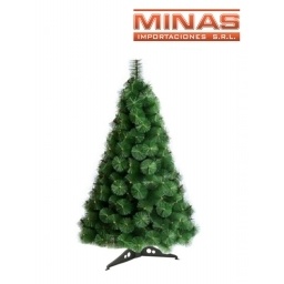 ARBOL PINO VERDE X 60 CM, 60 RAMAS,CON BASE DE PLASTICO.