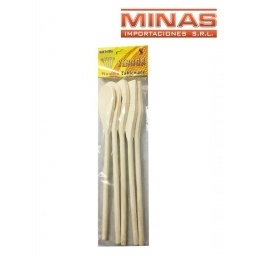UTENSILLOS DE MADERA DE 30 CM X 5 PCS.