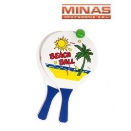 PALETA DE PLAYA CON PELOTA 38X19CM